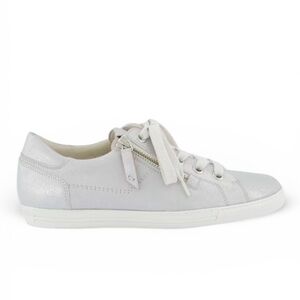 Silver Leather Sneakers. US sizes